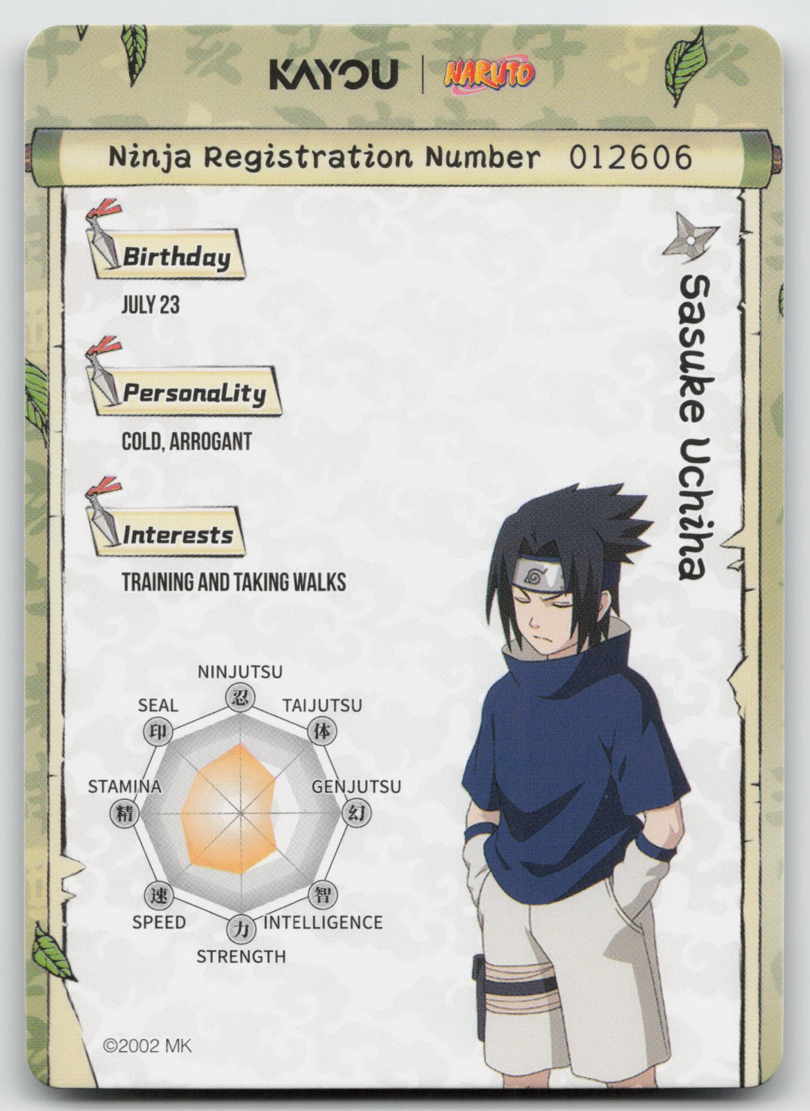 Sasuke Uchiha SR Chapter Jin Series 3 020L2 NM