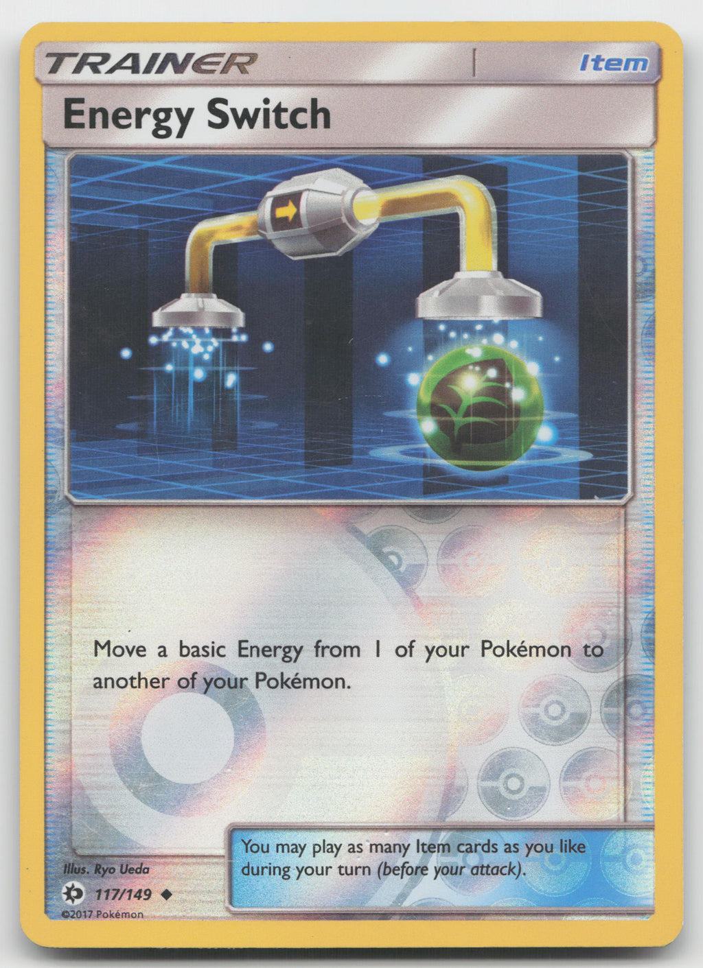 Energy Switch Uncommon Reverse Holofoil SM Base Set 117/149 MP