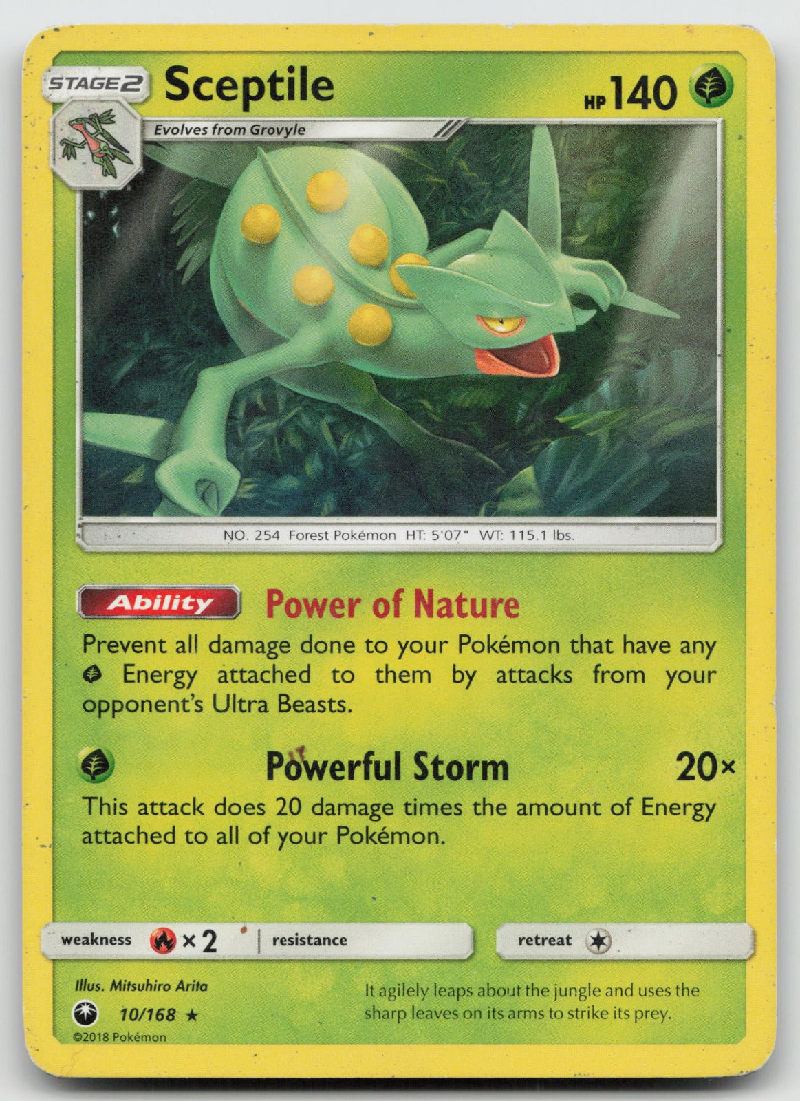 Sceptile Rare SM - Celestial Storm 10/168 MP