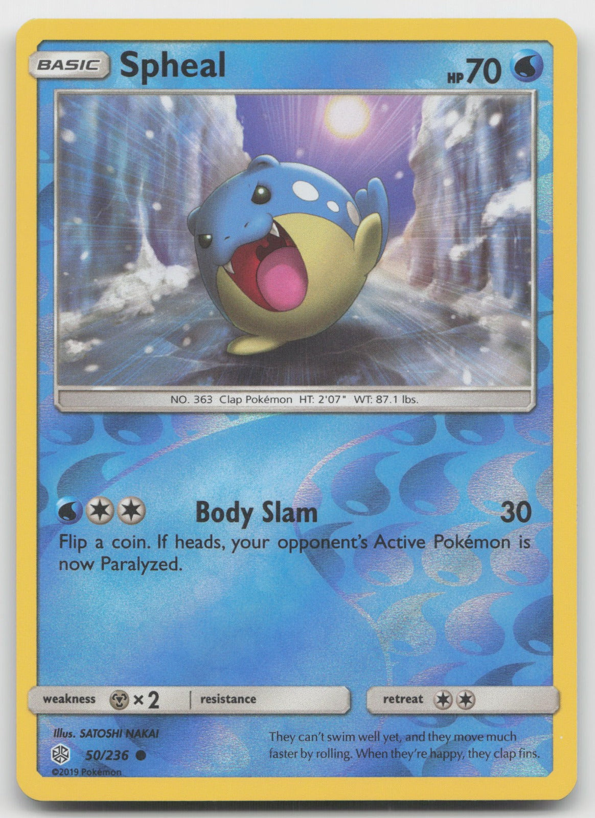 Spheal Reverse Holo Common SM - Cosmic Eclipse 50/236 NM