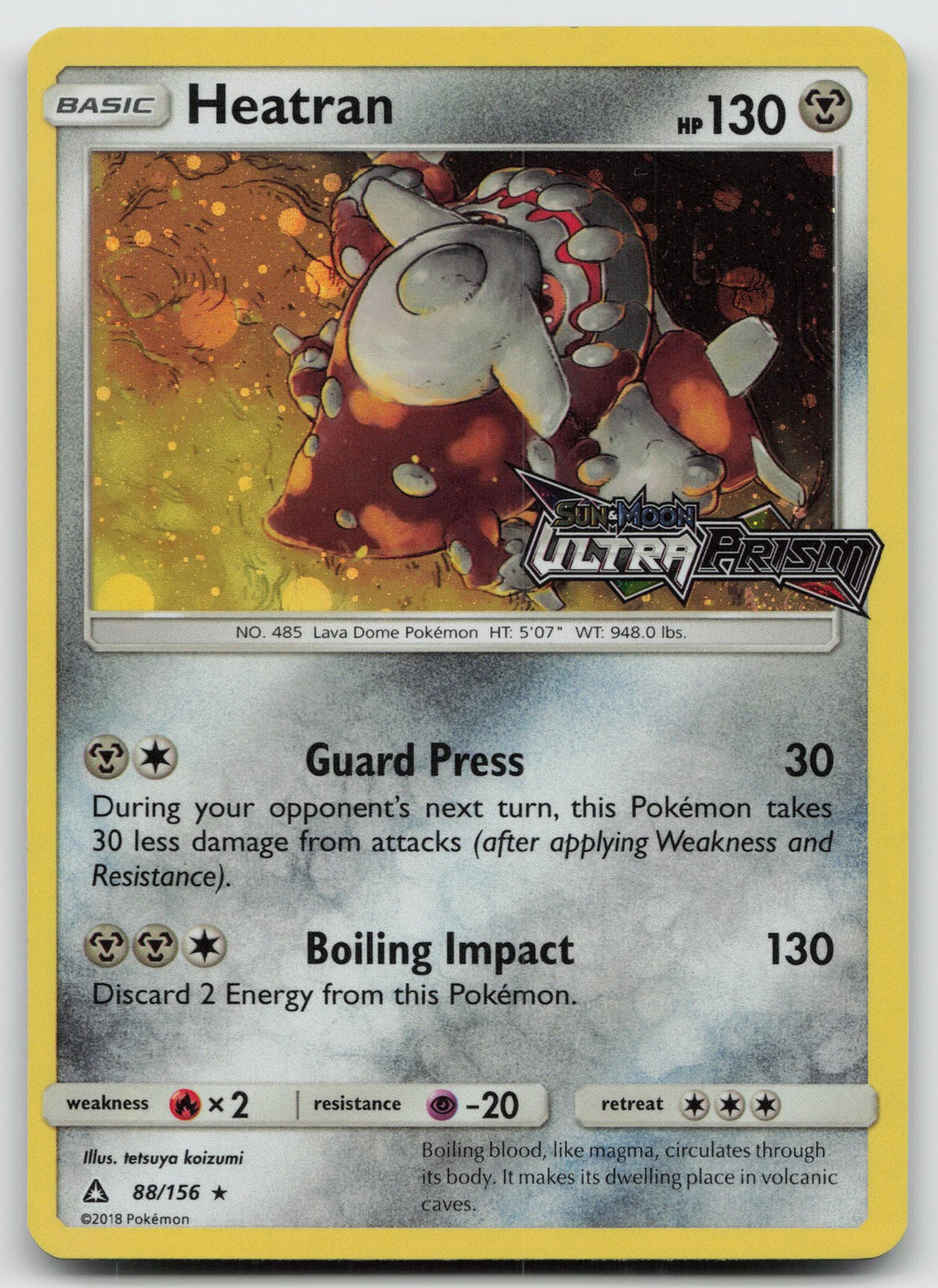 Heatran - (Prerelease) Stampedm Promo Holo 88/156 NM