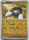 Drilbur Common Reverse Holo SV: Black Bolt 045/086 NM