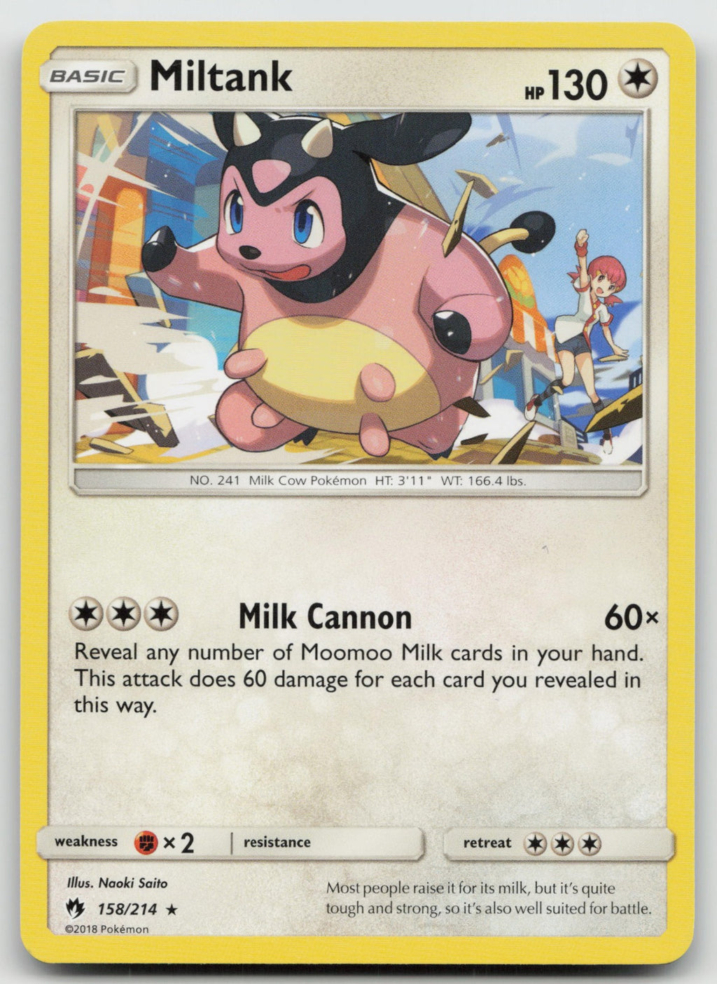 Miltank Rare SM - Lost Thunder 158/214 NM
