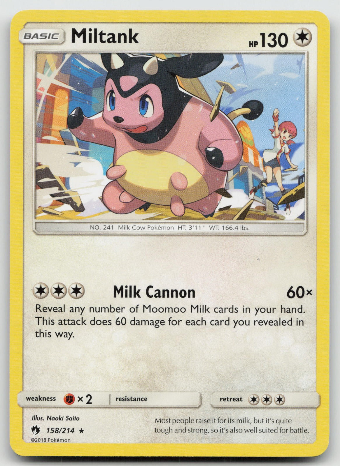 Miltank Rare SM - Lost Thunder 158/214 NM