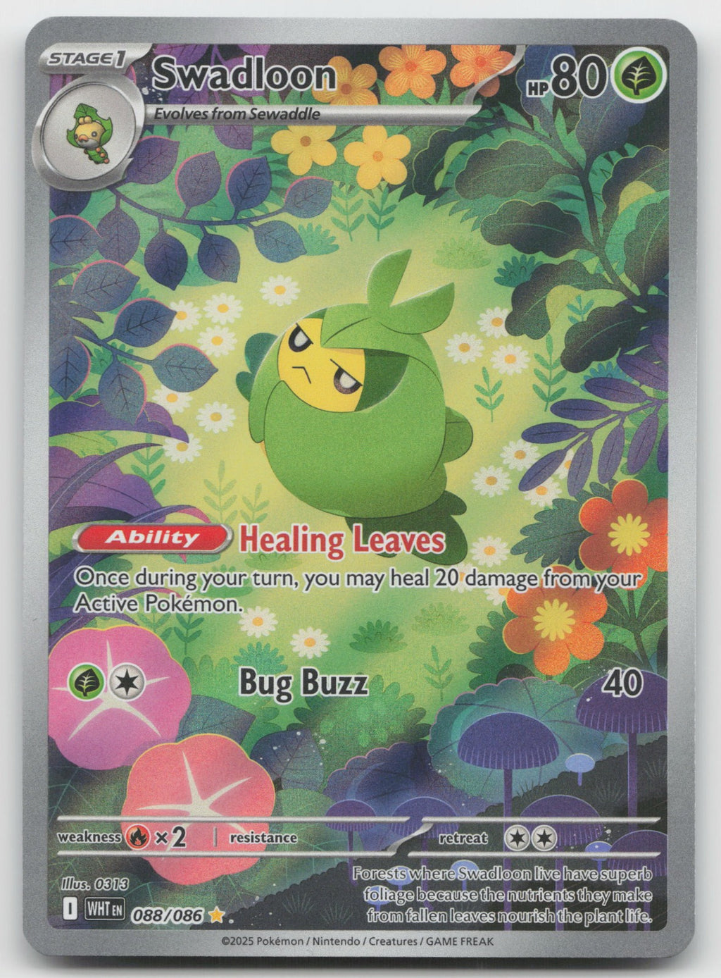 Swadloon Holo Illustration Rare SV: White Flare 088/086 NM