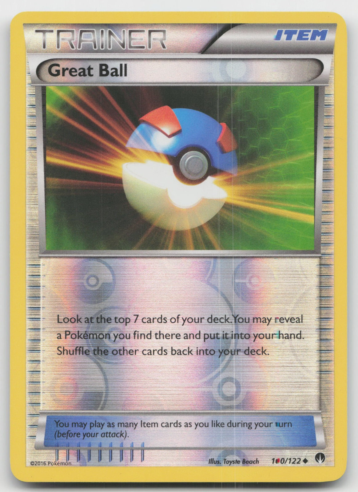 Great Ball Uncommon Reverse Holo XY - BREAKpoint 100/122 LP