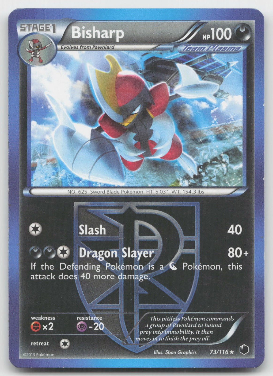 Bisharp (Team Plasma) Rare Plasma Freeze 73/116 MP