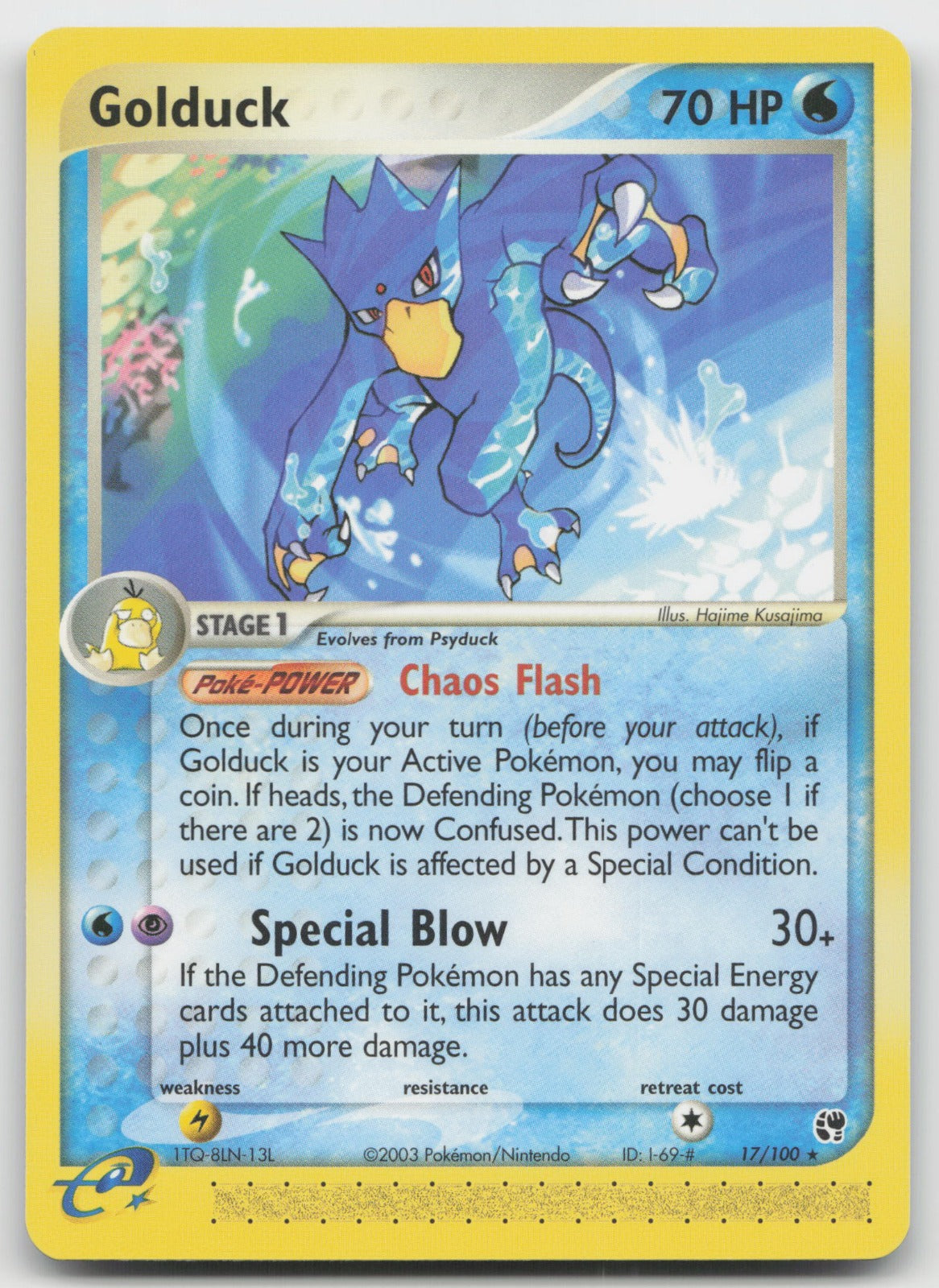 Golduck Rare Sandstorm 17/100 NM/VLP