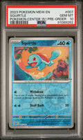 Squirtle Pokemon Center Stamped 151 Pre-Order Pokemon Mew 007/165 PSA 10