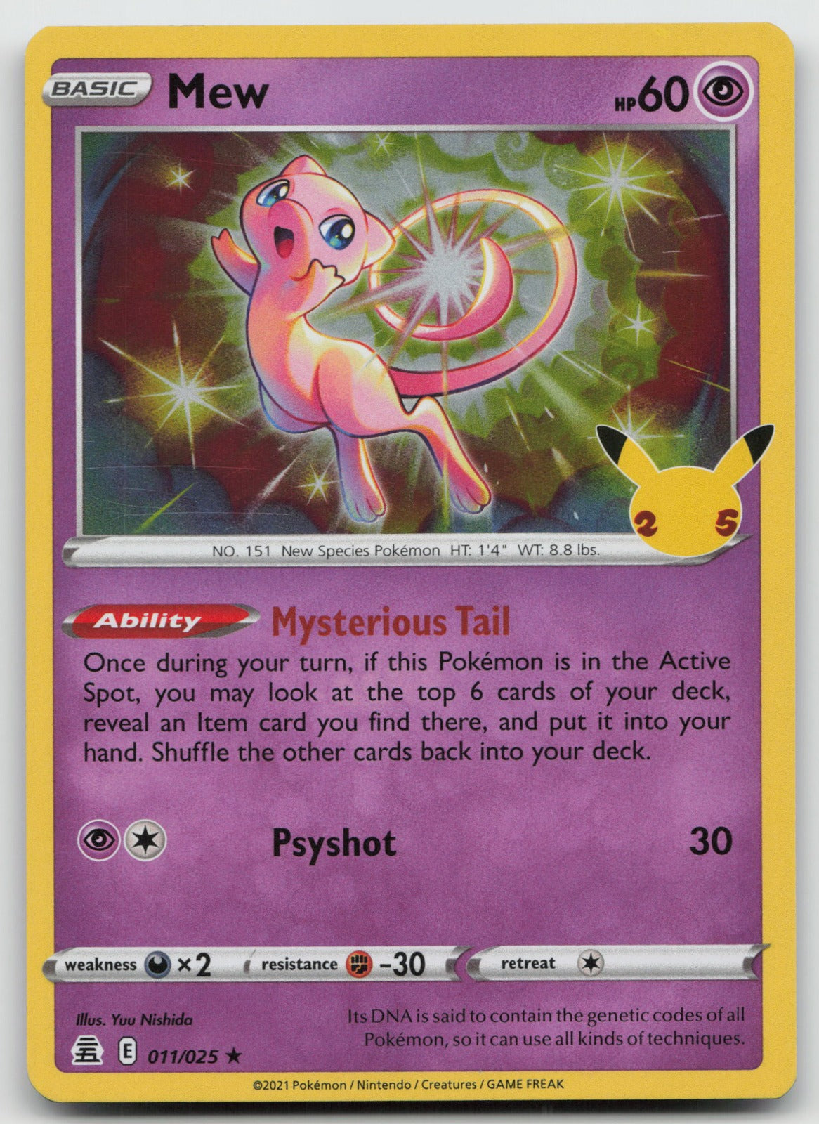 Mew Holo Rare Celebrations 011/025 NM/VLP