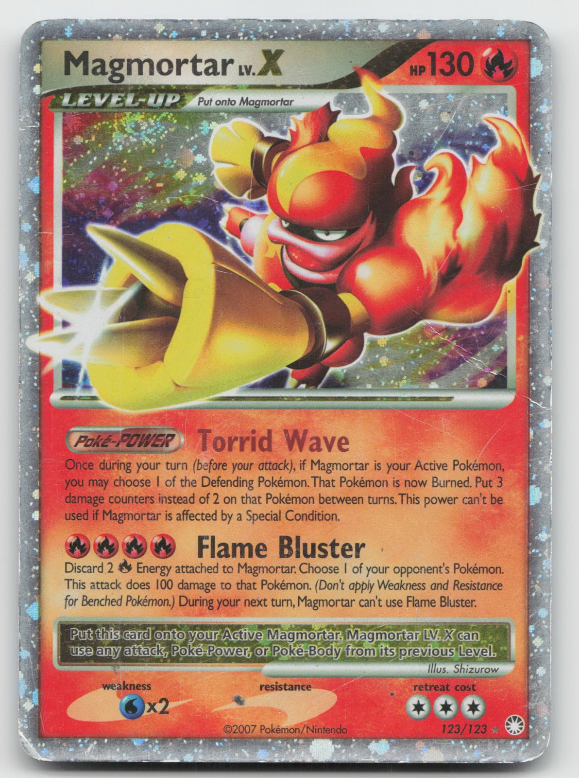 Magmortar Lv.X Holo Ultra Rare Mysterious Treasures 123/123 DMG