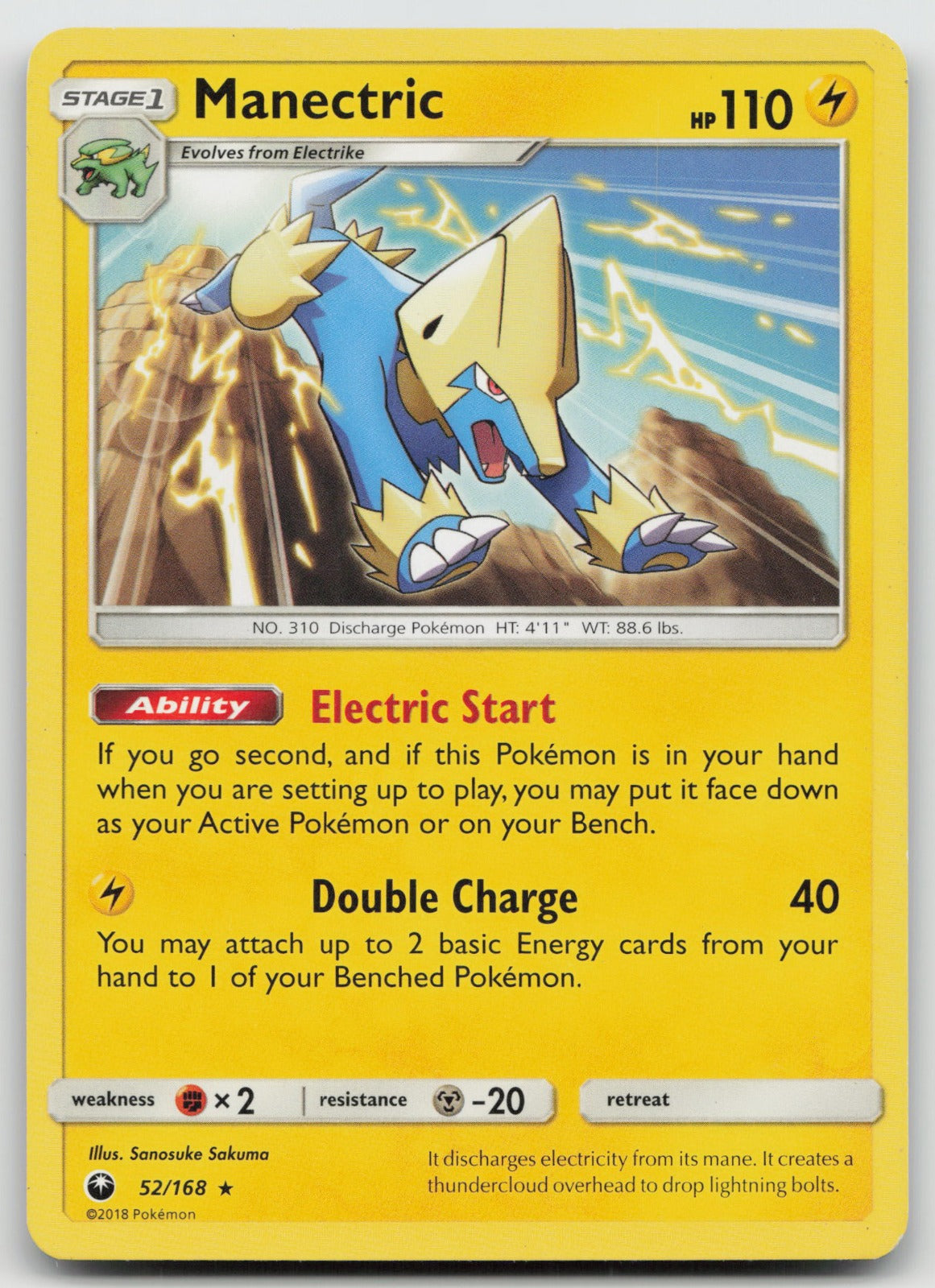 Manectric Rare SM - Celestial Storm 52/168 VLP