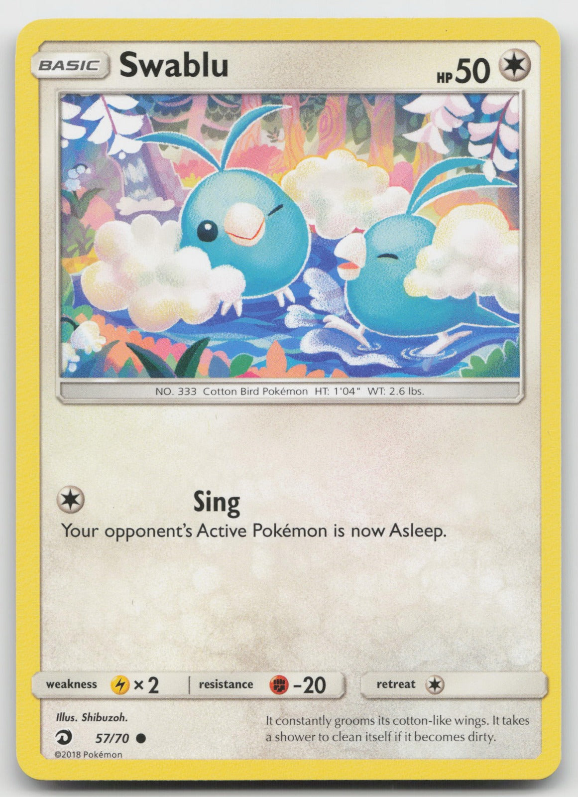 Swablu Common Dragon Majesty 57/70 NM