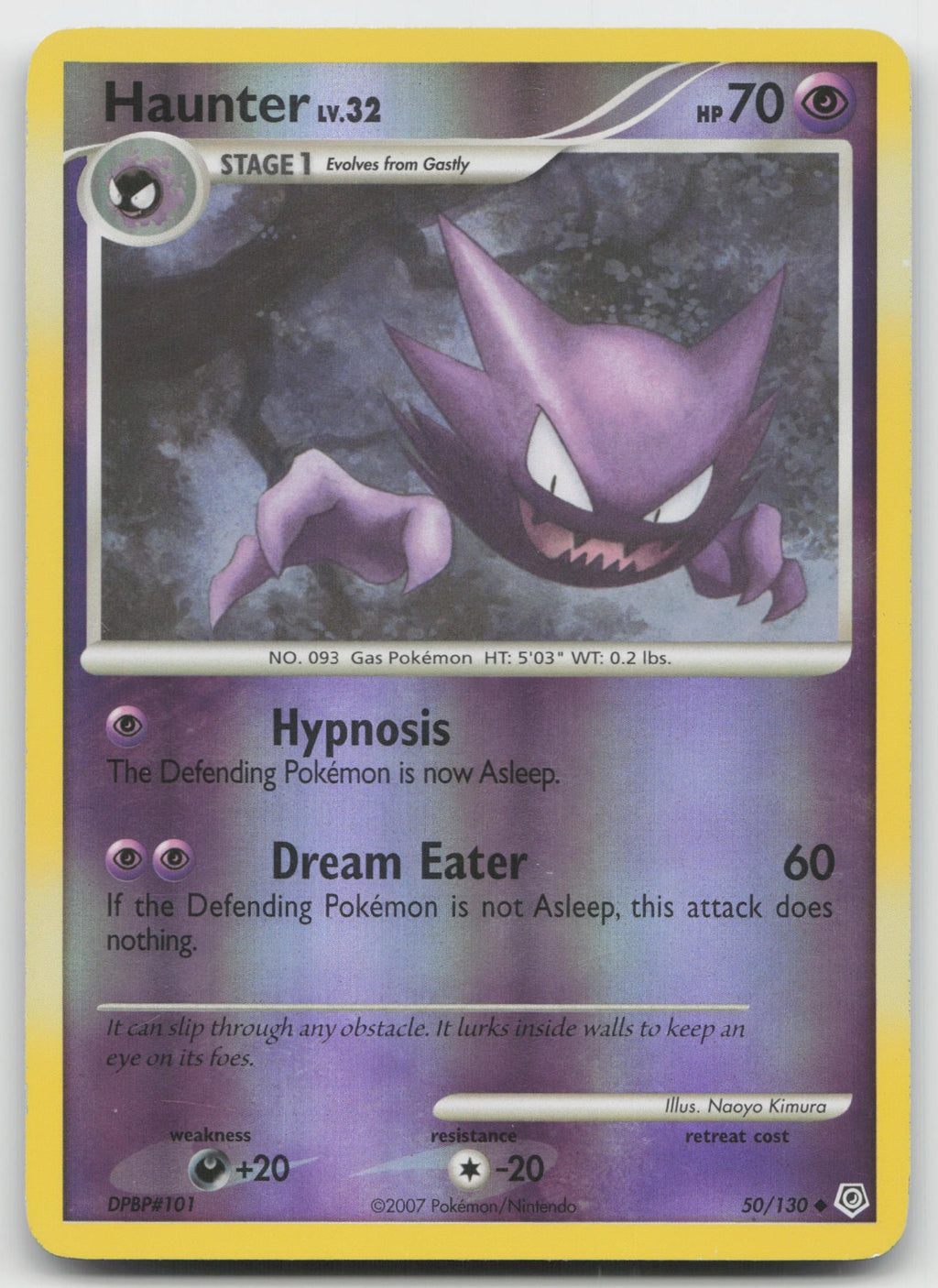 Haunter Uncommon Reverse Holo Diamond and Pearl 50/130 NM/VLP