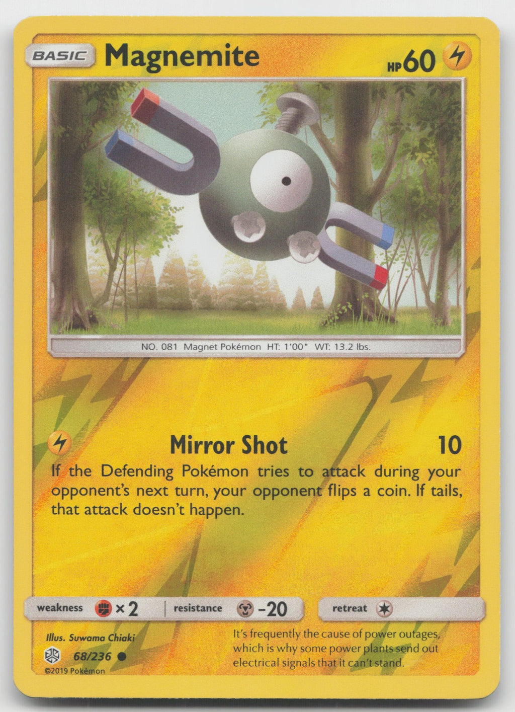 Magnemite Reverse Holo Common SM - Cosmic Eclipse 68/236 NM