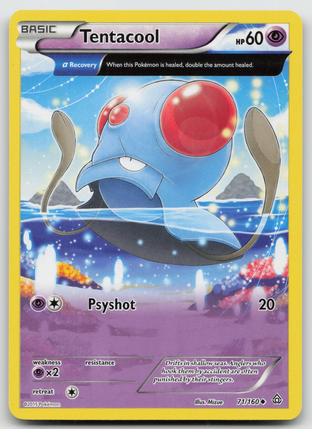 Tentacool (Alpha) Uncommon XY - Primal Clash 71/160 NM/VLP