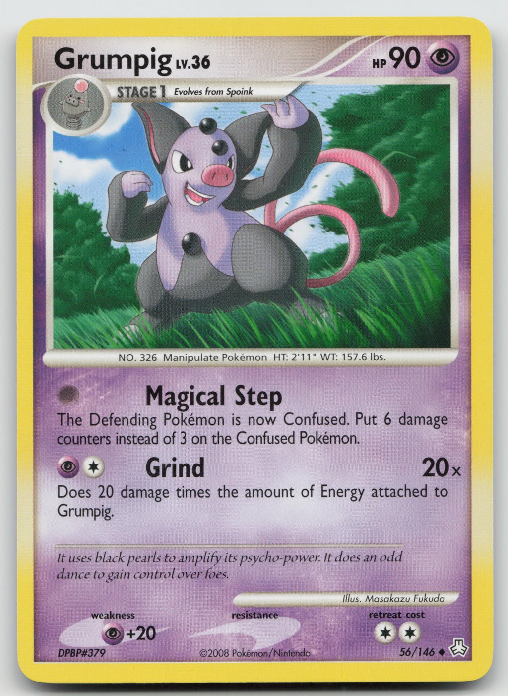 Grumpig Uncommon Legends Awakened 56/146 VLP
