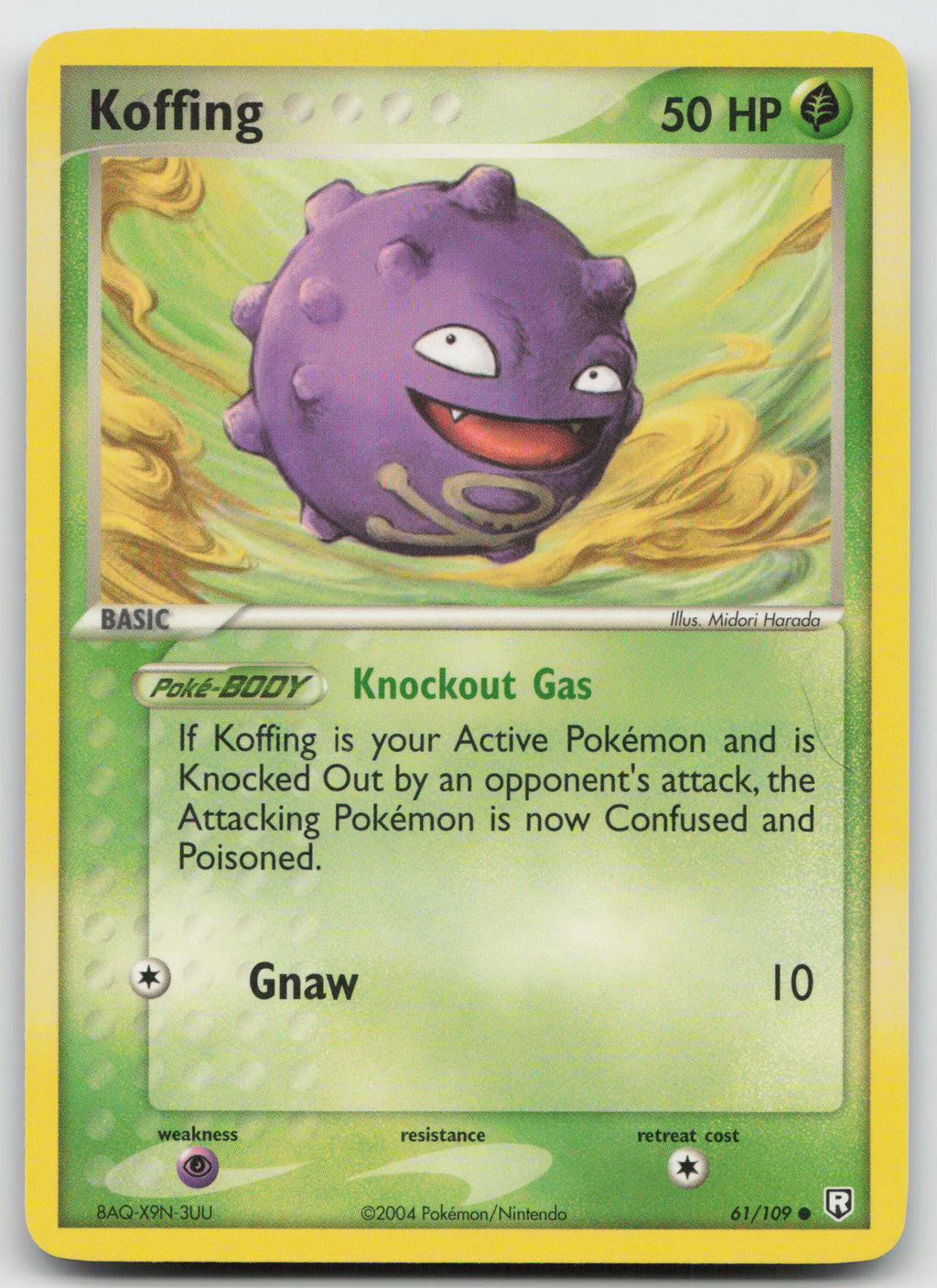 Koffing Common Normal Team Rocket Returns 61/109 LP
