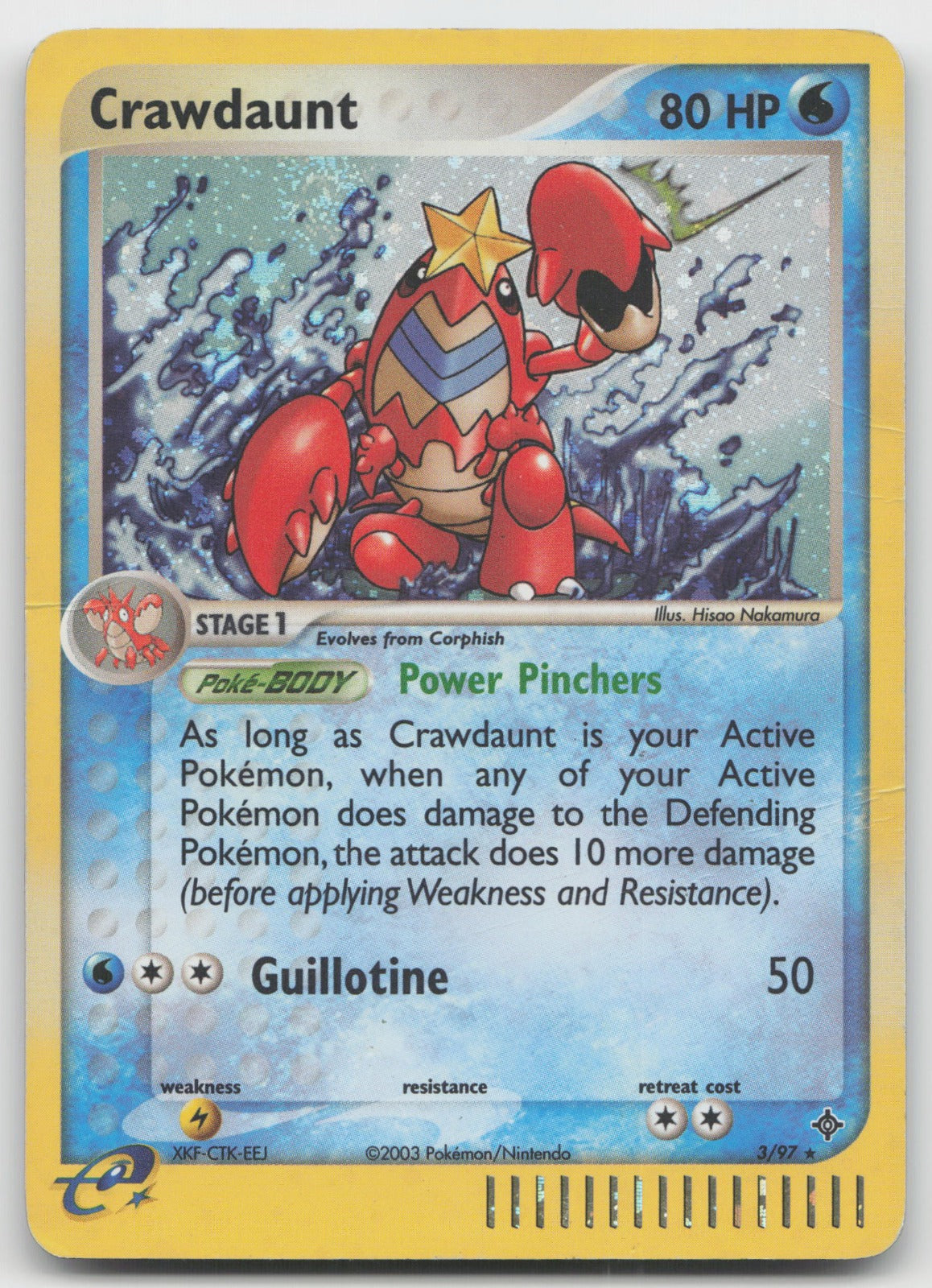 Crawdaunt Holo Rare Dragon 3/97 DMG