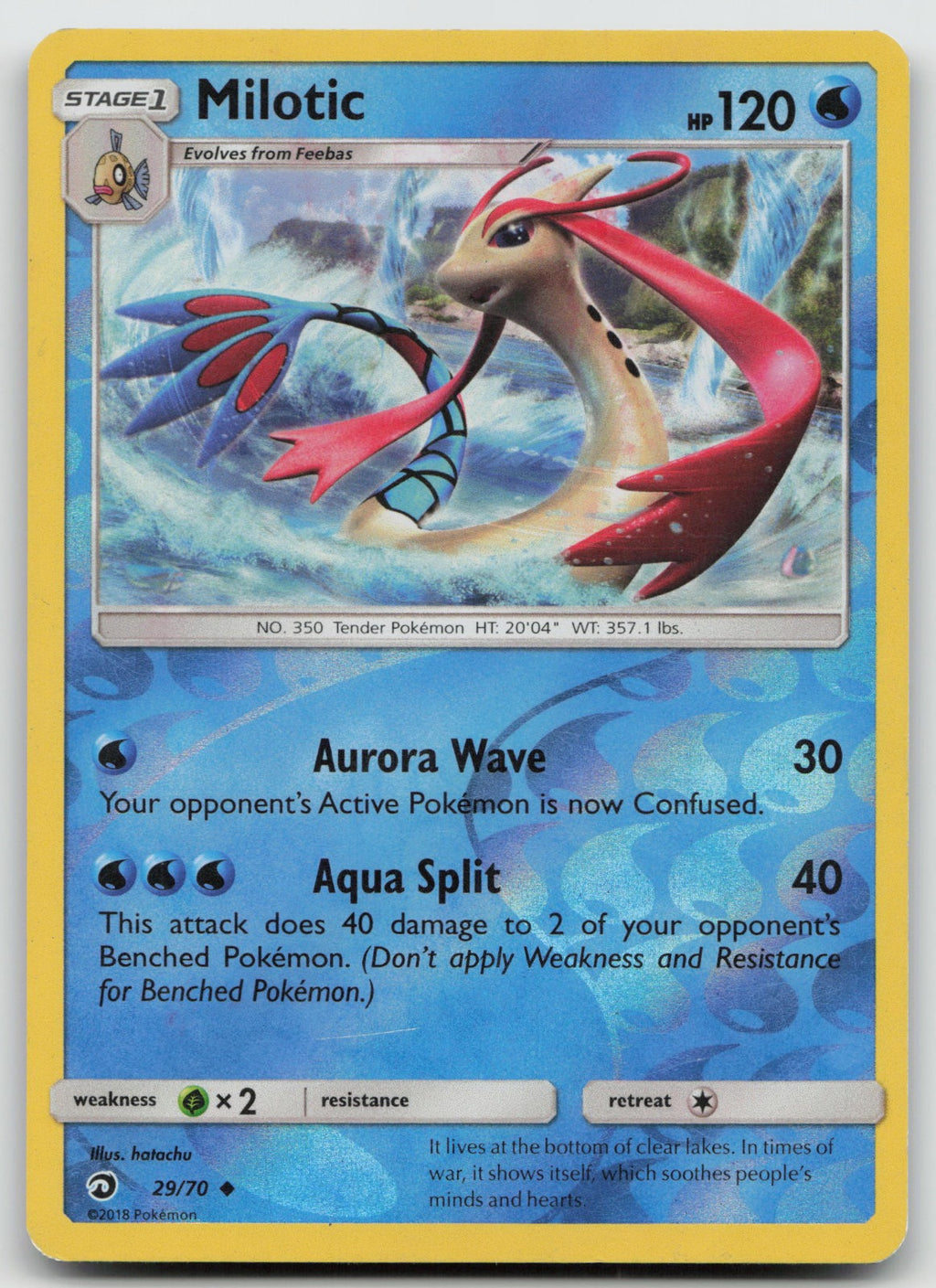 Milotic Reverse Holo Uncommon Dragon Majesty 29/70 HP