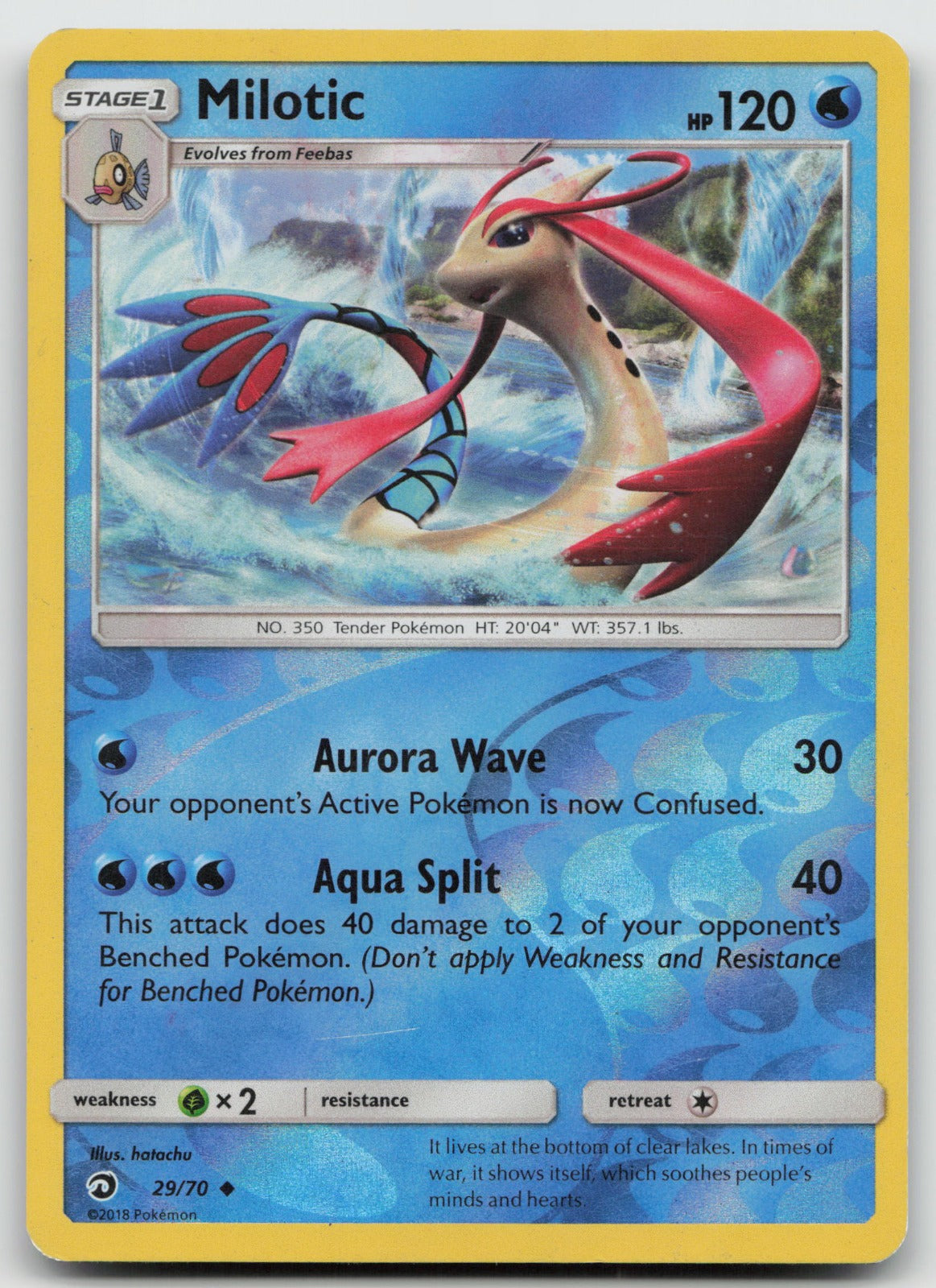Milotic Reverse Holo Uncommon Dragon Majesty 29/70 HP