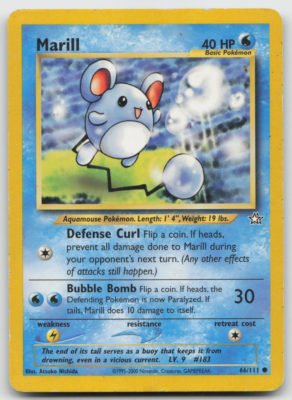 Marill Common Unlimited Neo Genesis 66/111 DMG