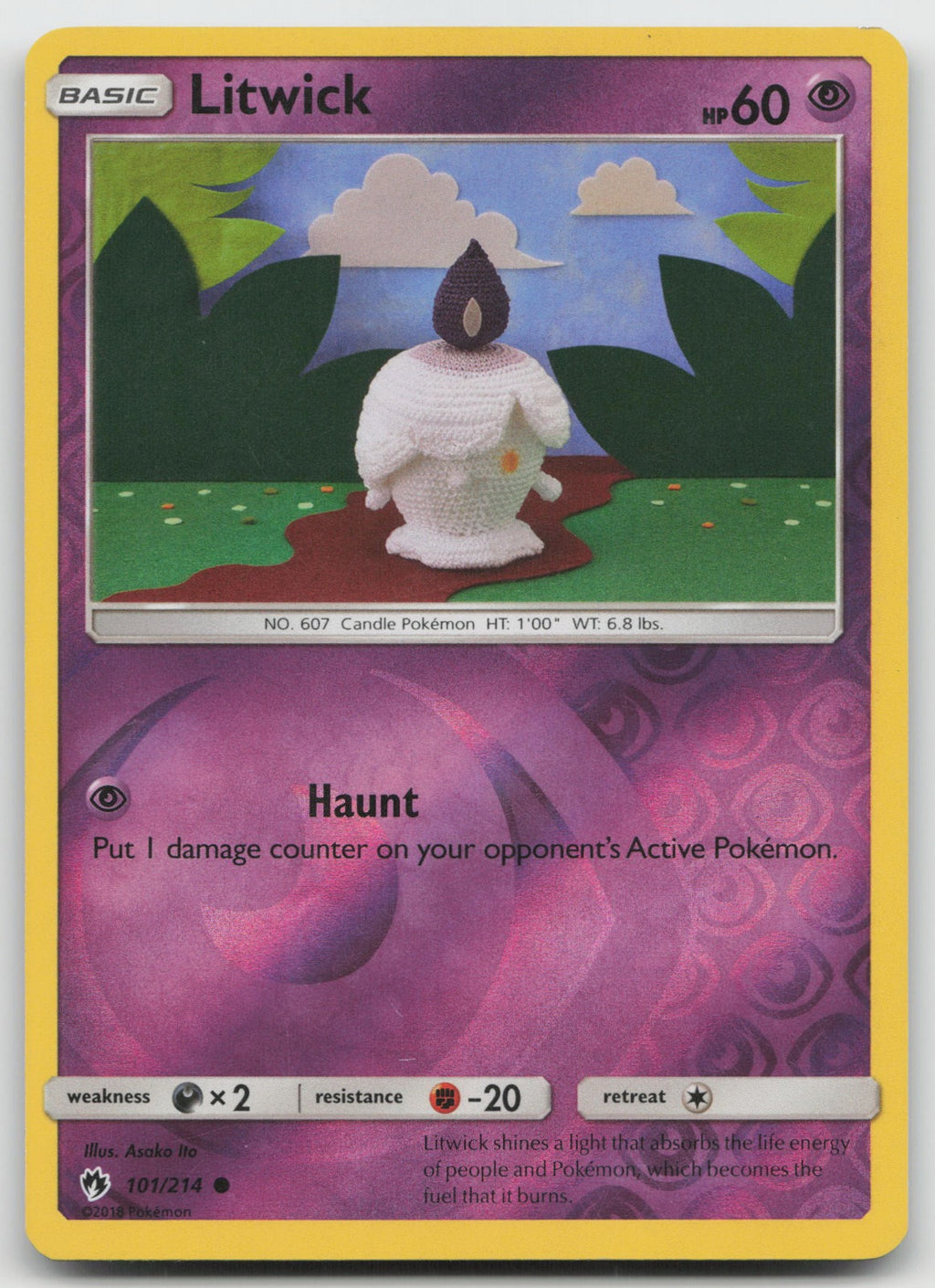 Litwick Reverse Holo Common SM - Lost Thunder 101/214 LP