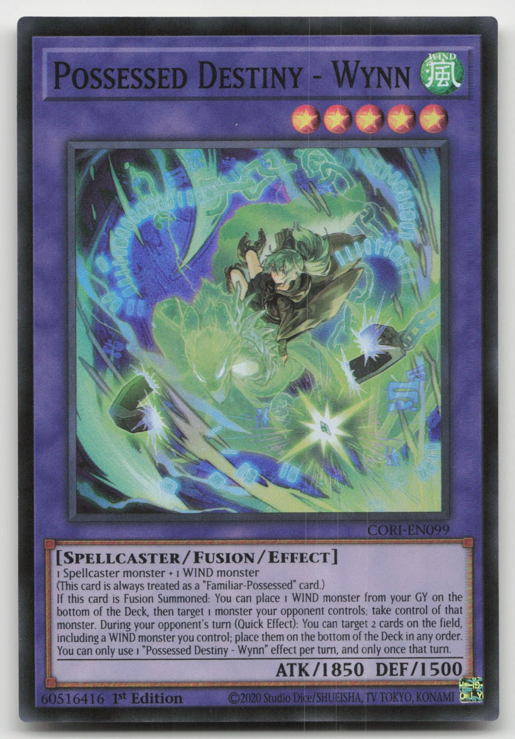 Possessed Destiny - Wynn 1st Edition Super Rare Chaos Origins CORI-EN099 NM