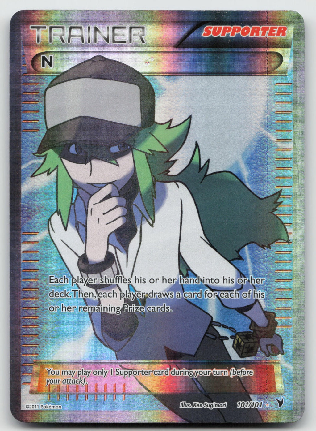 N (Supporter) (Full Art) Ultra Rare Holo Noble Victories 101/101 MP