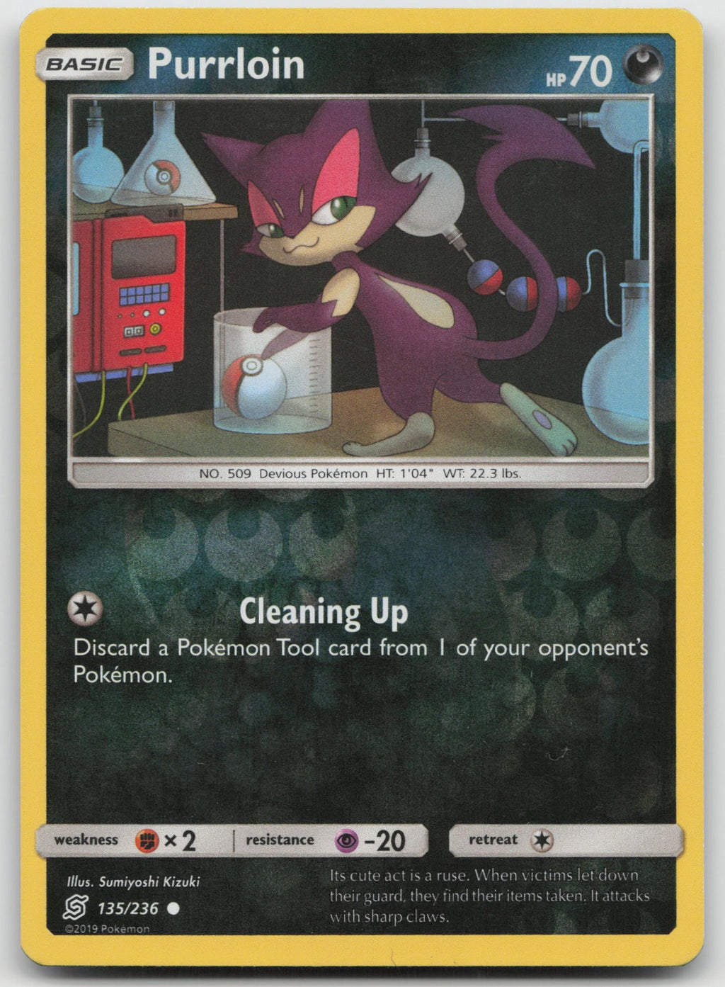 Purrloin Reverse Holo Common SM - Unified Minds 135/236 NM