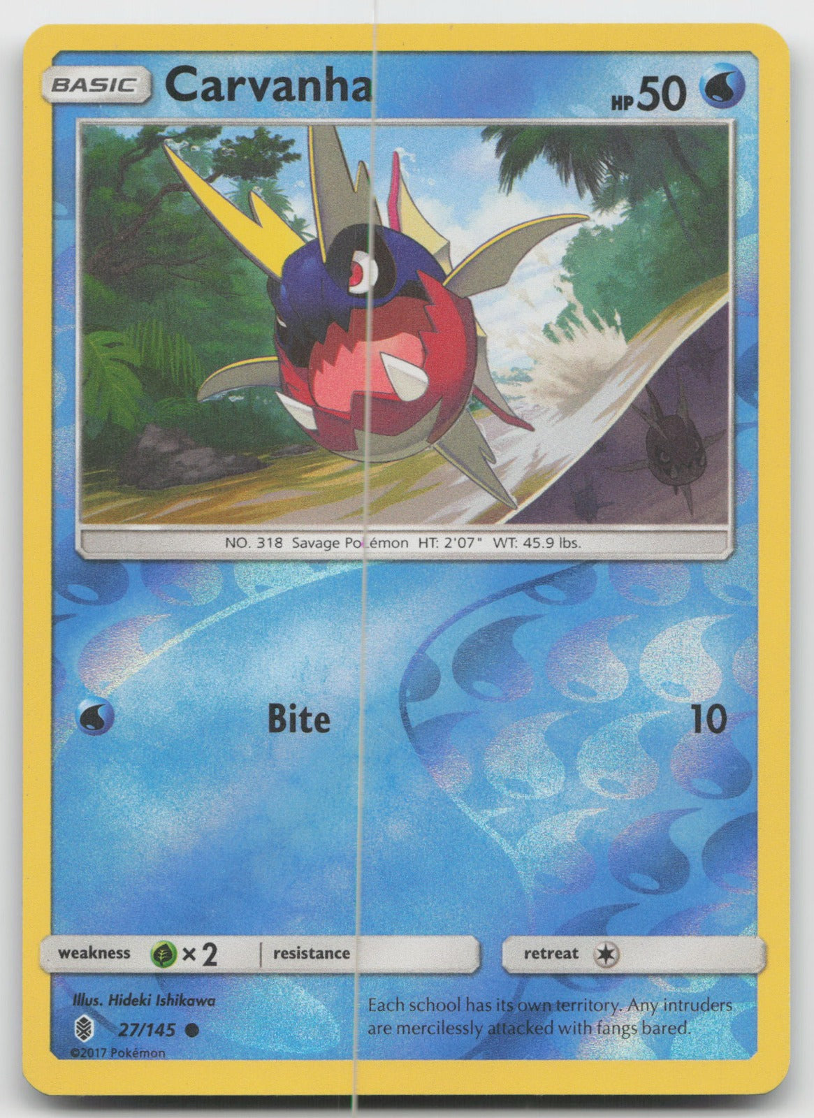 Carvanha Reverse Holo Common SM - Guardians Rising 27/145 VLP
