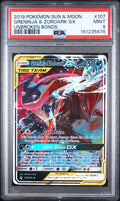Greninja & Zoroark Gx Pokemon Sun & Moon Unbroken Bonds 107/214 PSA 9