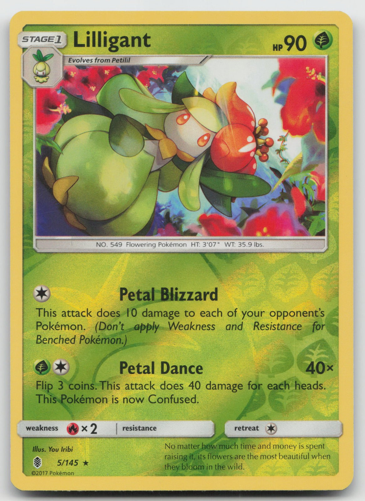 Lilligant Reverse Holo Rare SM - Guardians Rising 5/145 VLP