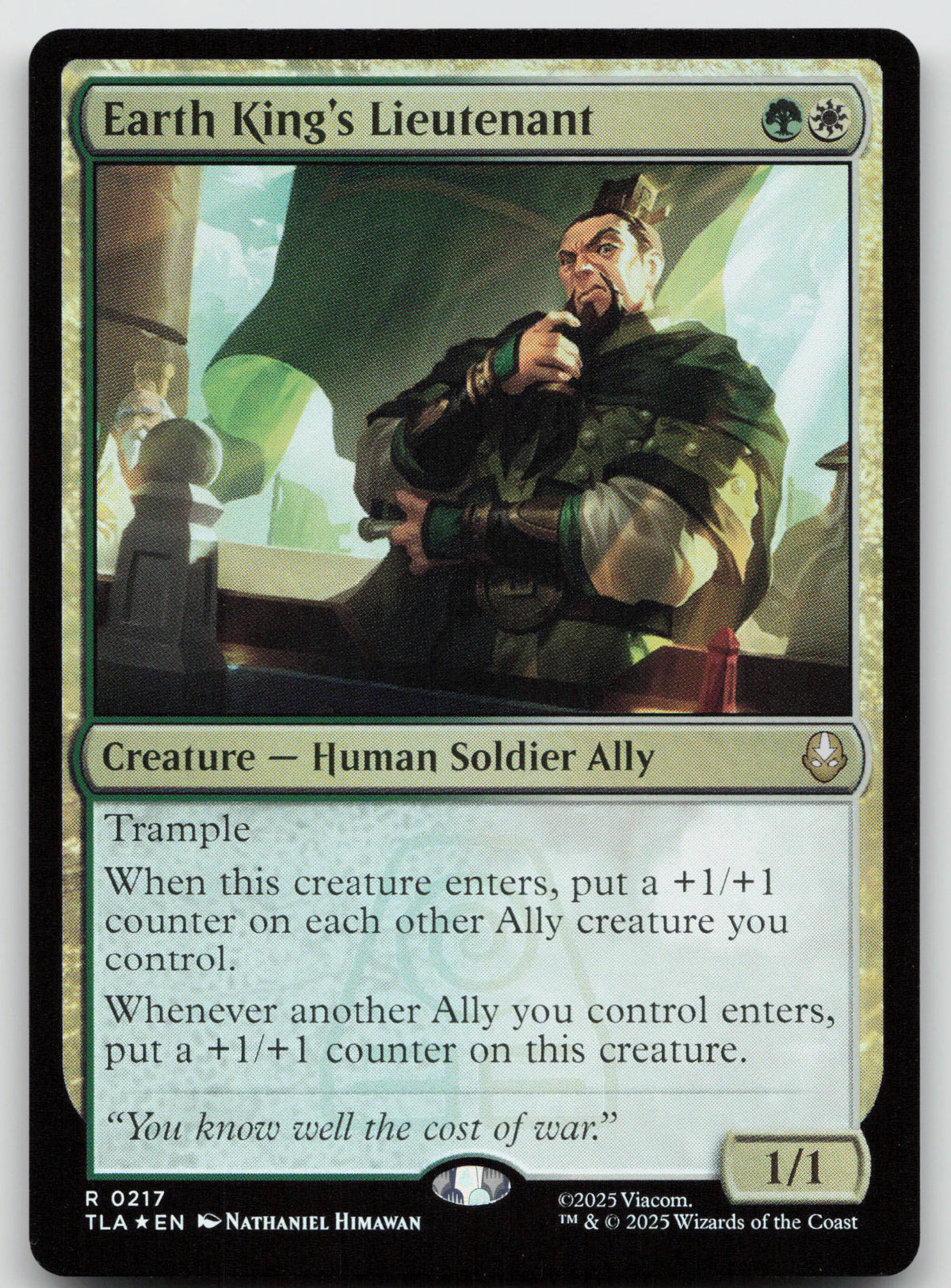 Earth King's Lieutenant R Foil Avatar: The Last Airbender 217 NM