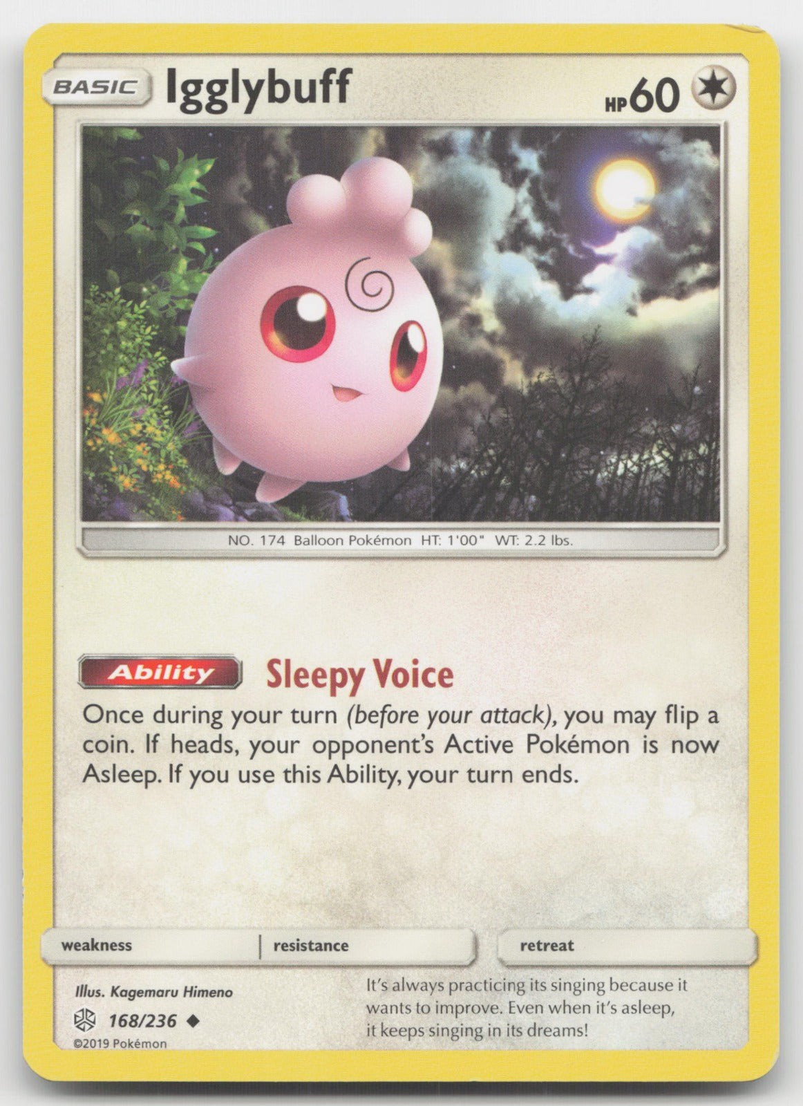 Igglybuff Uncommon SM - Cosmic Eclipse 168/236 VLP
