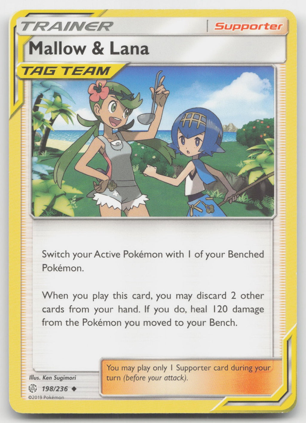 Mallow & Lana Uncommon SM - Cosmic Eclipse 198/236 NM