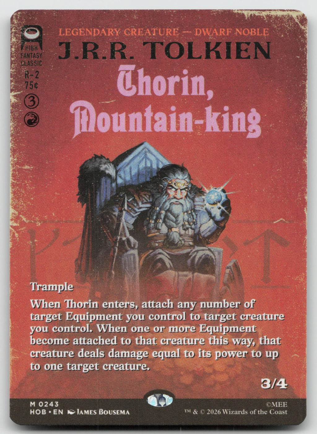 Thorin, Mountain-king (Borderless) M The Hobbit 243 NM