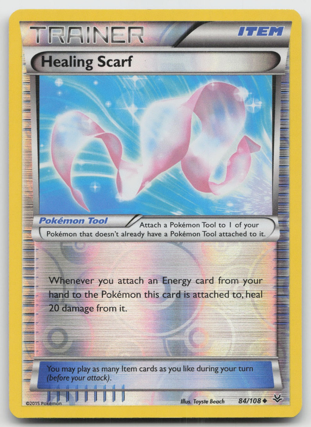 Healing Scarf Uncommon Reverse Holo XY - Roaring Skies 84/108 LP