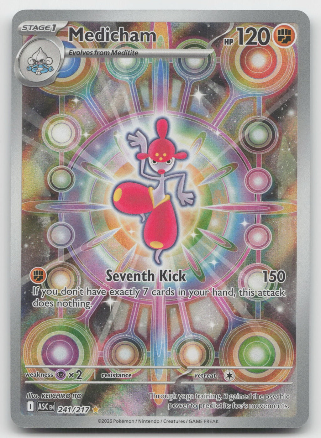 Medicham Holo Illustration Rare ME: Ascended Heroes 241/217 NM