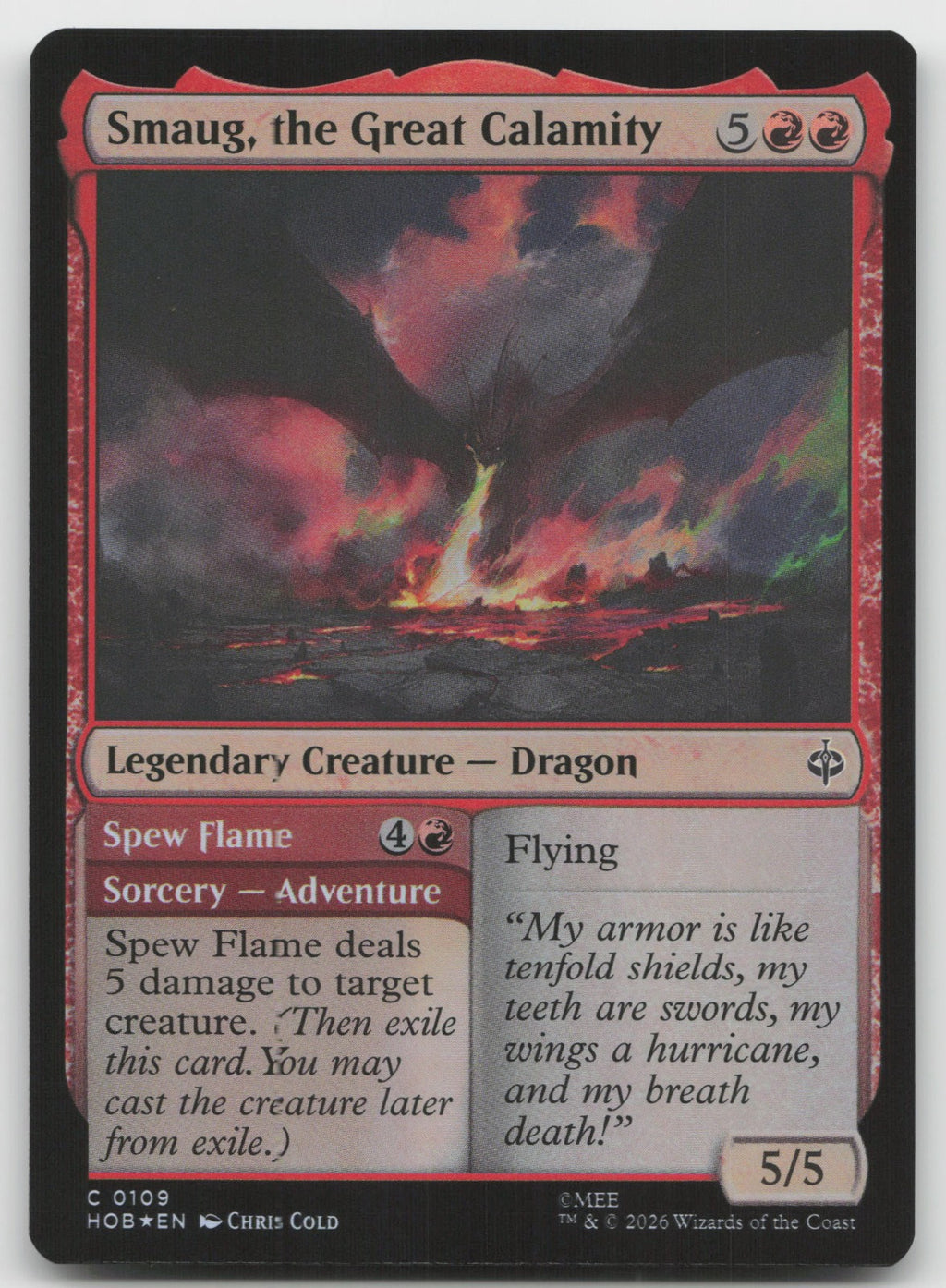 Smaug, the Great Calamity C Foil The Hobbit 109 NM