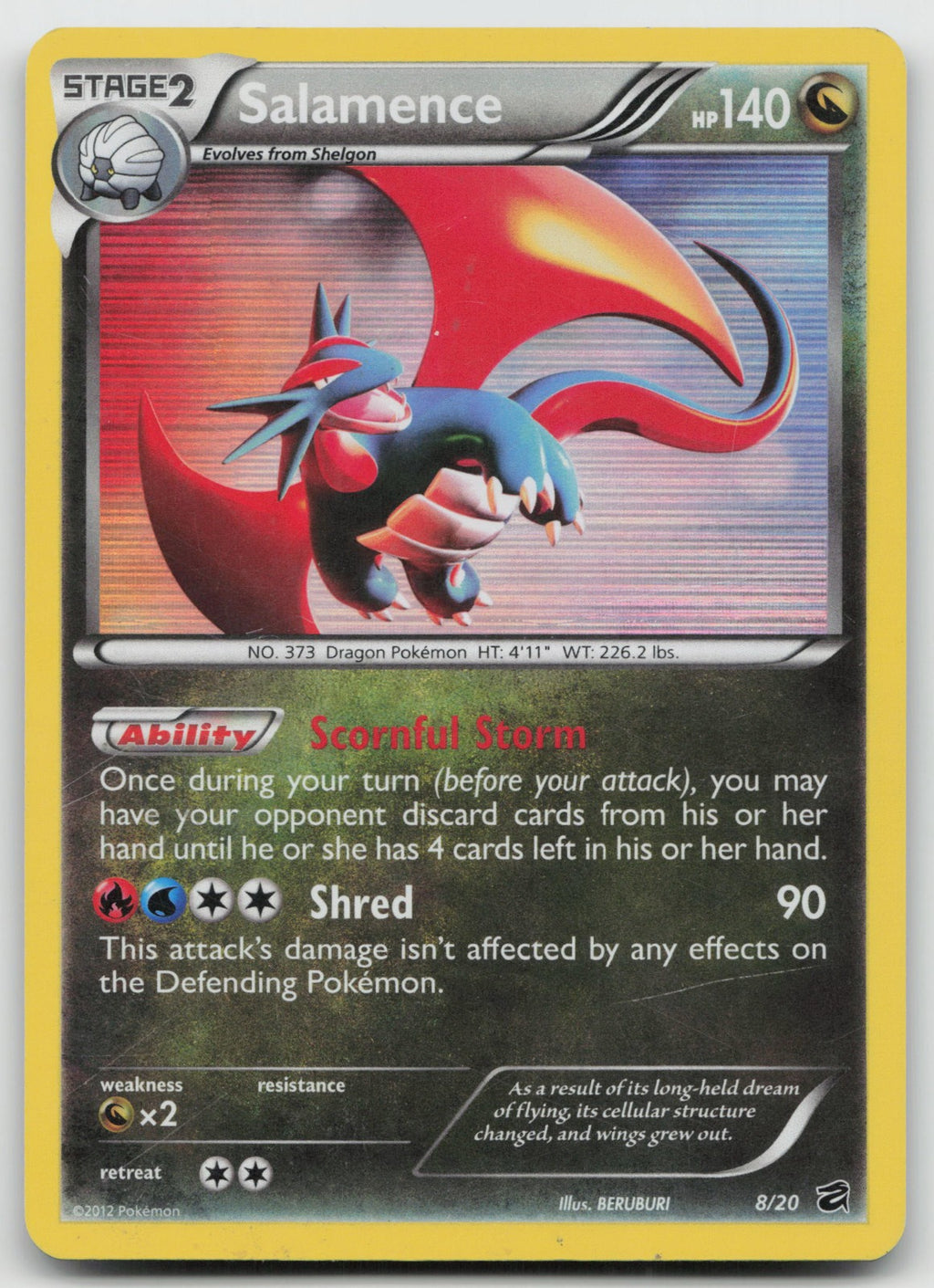 Salamence Holo Rare Dragon Vault 8/20 LP