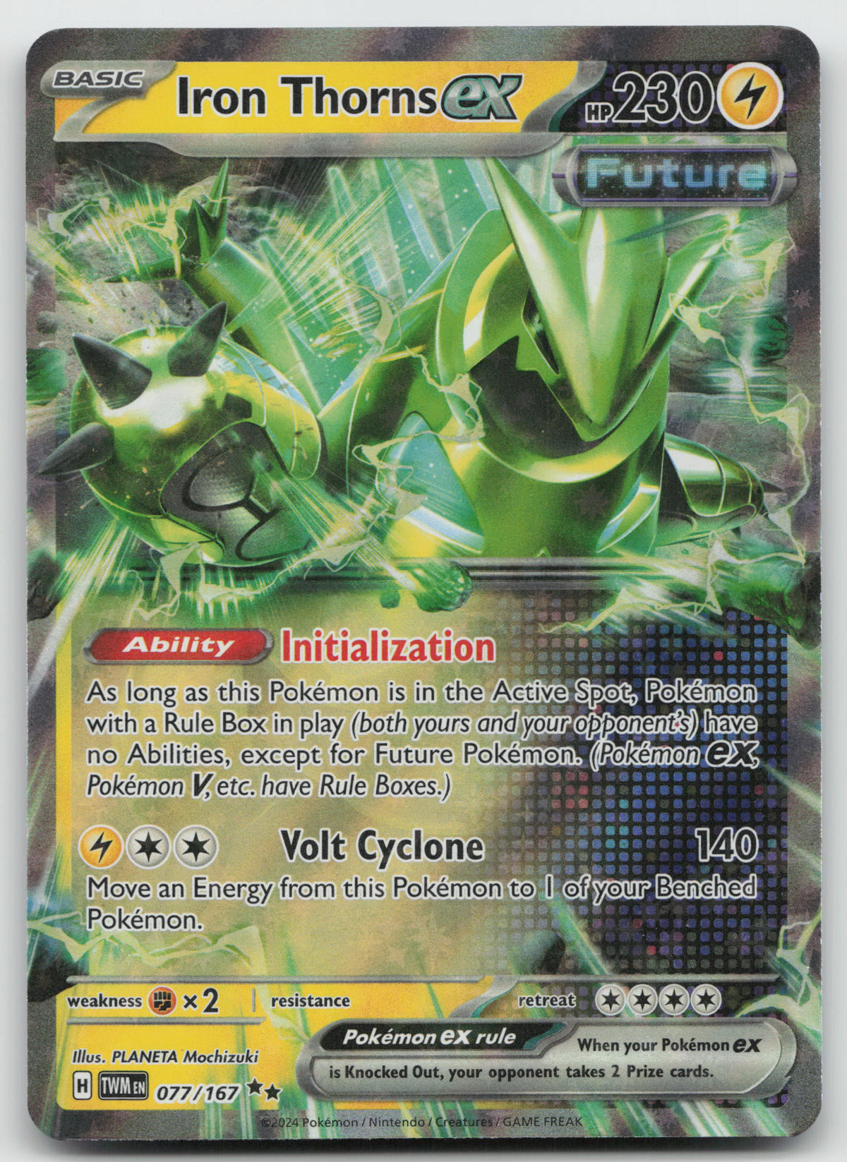 Iron Thorns ex - Double Rare Holo SV06: Twilight Masquerade 077/167 NM