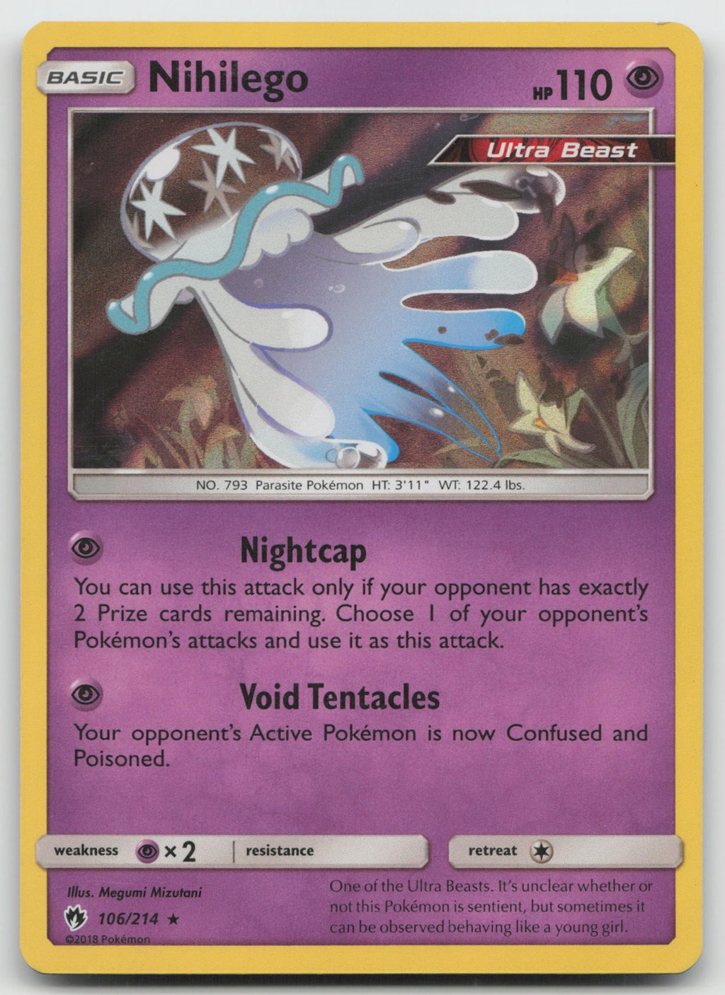 Nihilego Holo Rare SM - Lost Thunder 106/214 VLP