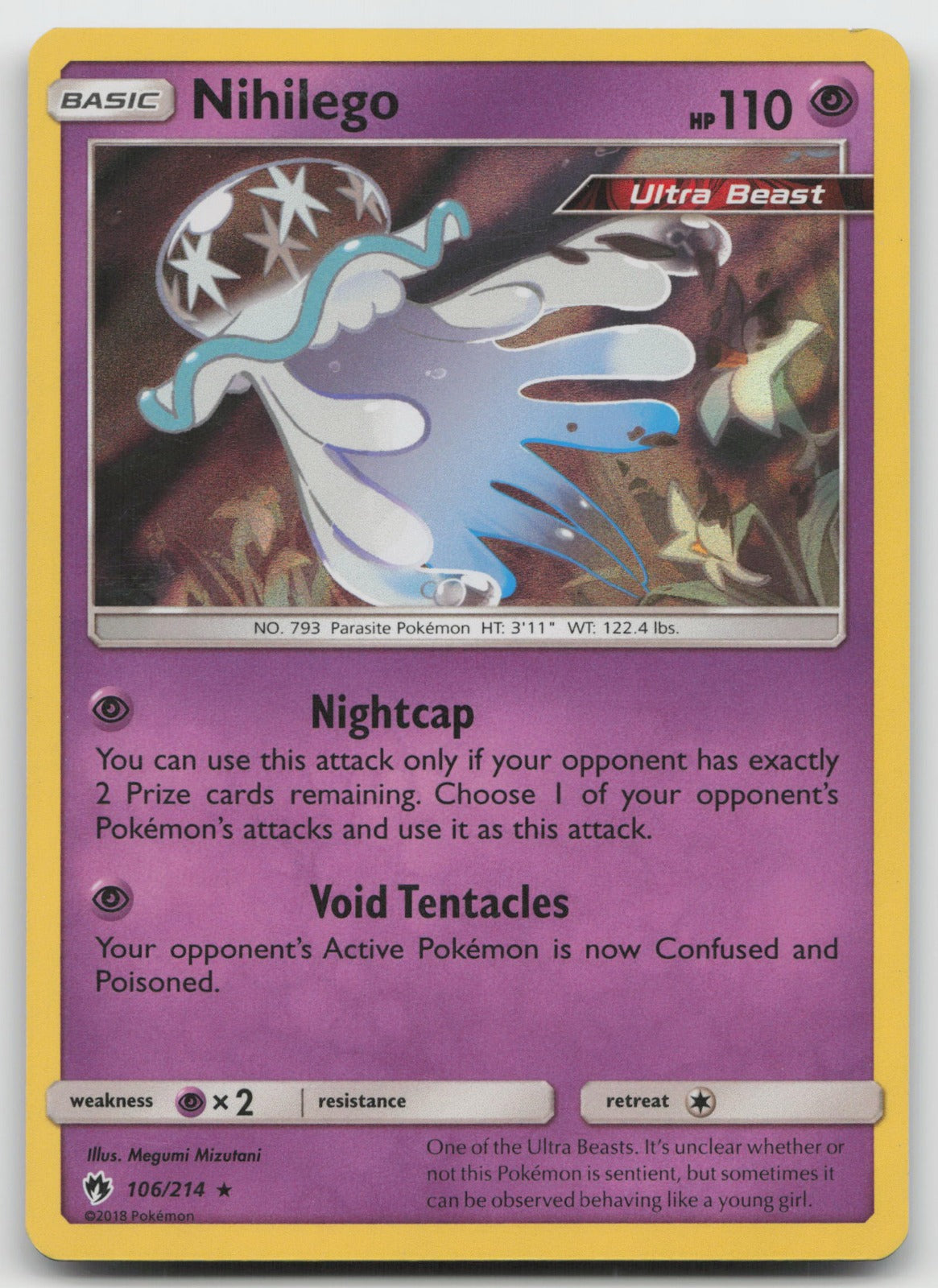 Nihilego Holo Rare SM - Lost Thunder 106/214 VLP