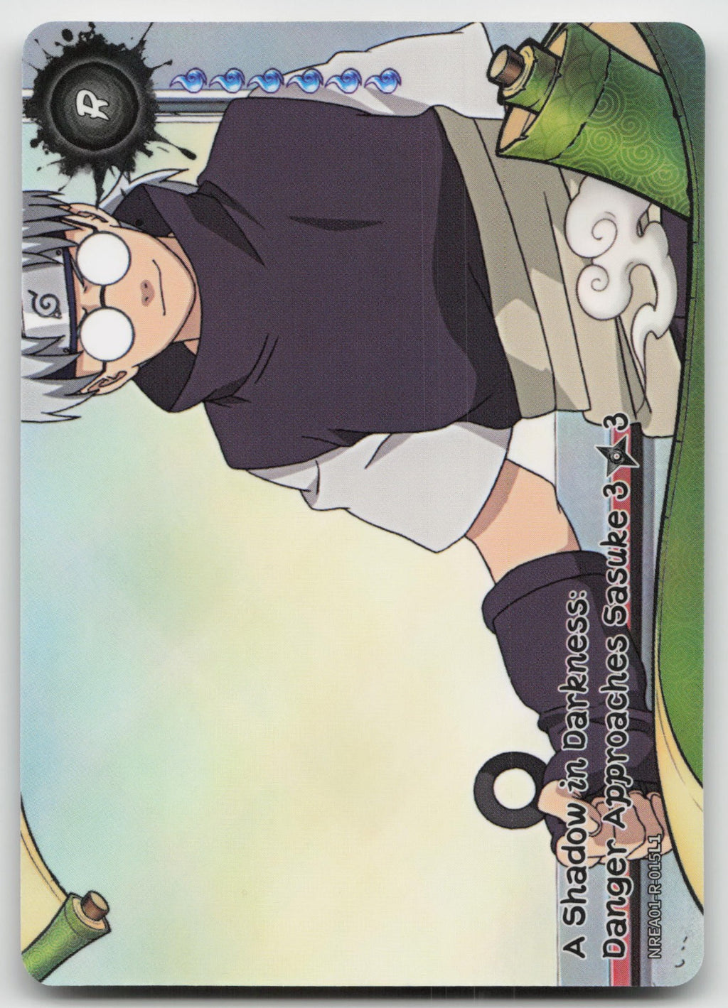 A Shadow In Darkness Danger Approaches Sasuke 3/3 Base R Earth Scroll 1 015L1 NM