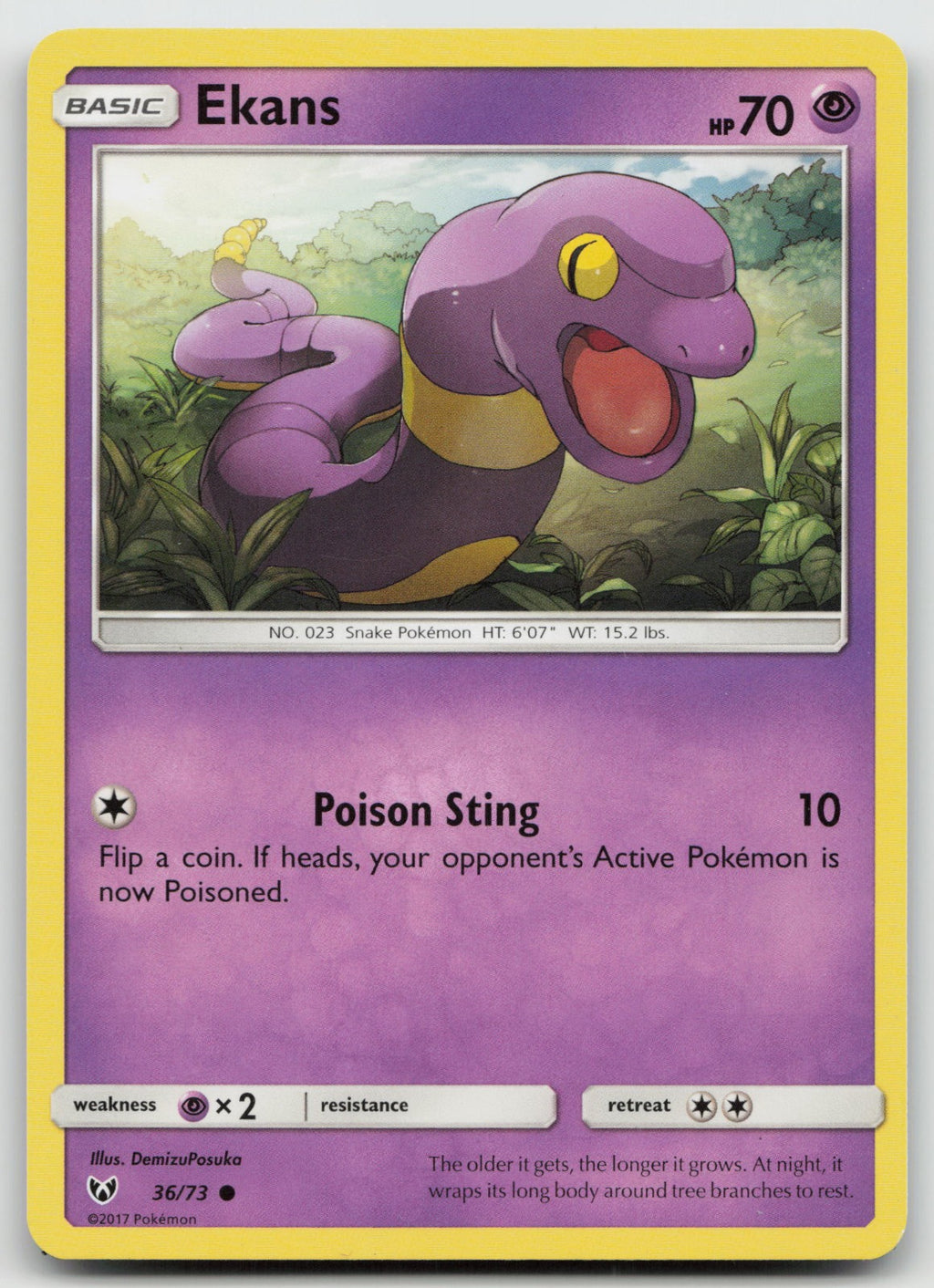 Ekans Common Shining Legends 36/73 LP