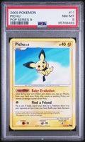 Pichu Pokemon Pop Series 9 11/17 PSA 8 *Crack on Slab*