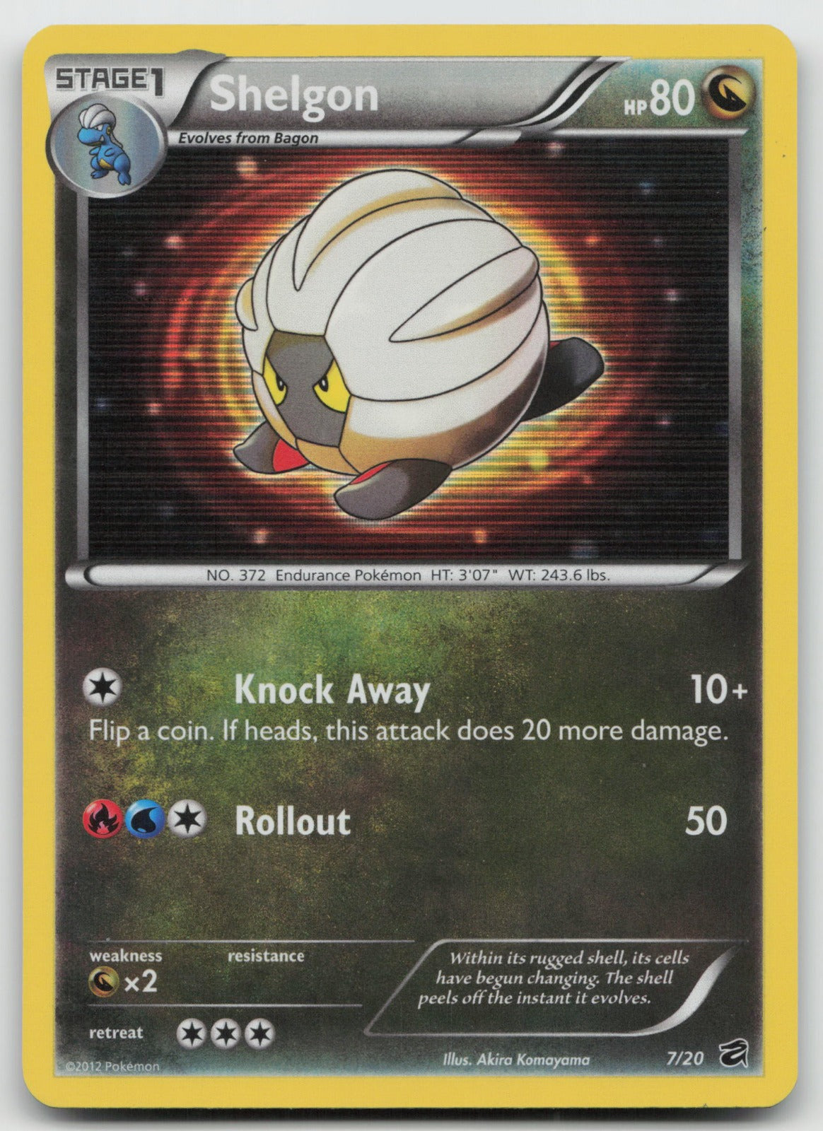 Shelgon Holo Rare Dragon Vault 7/20 LP