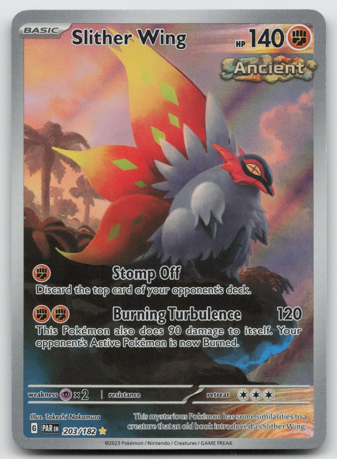 Slither Wing Illustration Rare Holo SV04: Paradox Rift 203/182 NM