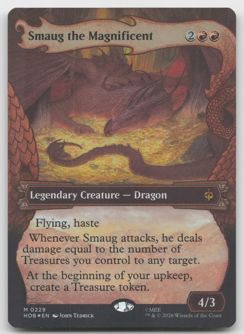 Smaug the Magnificent (Showcase) M Foil The Hobbit 229 NM